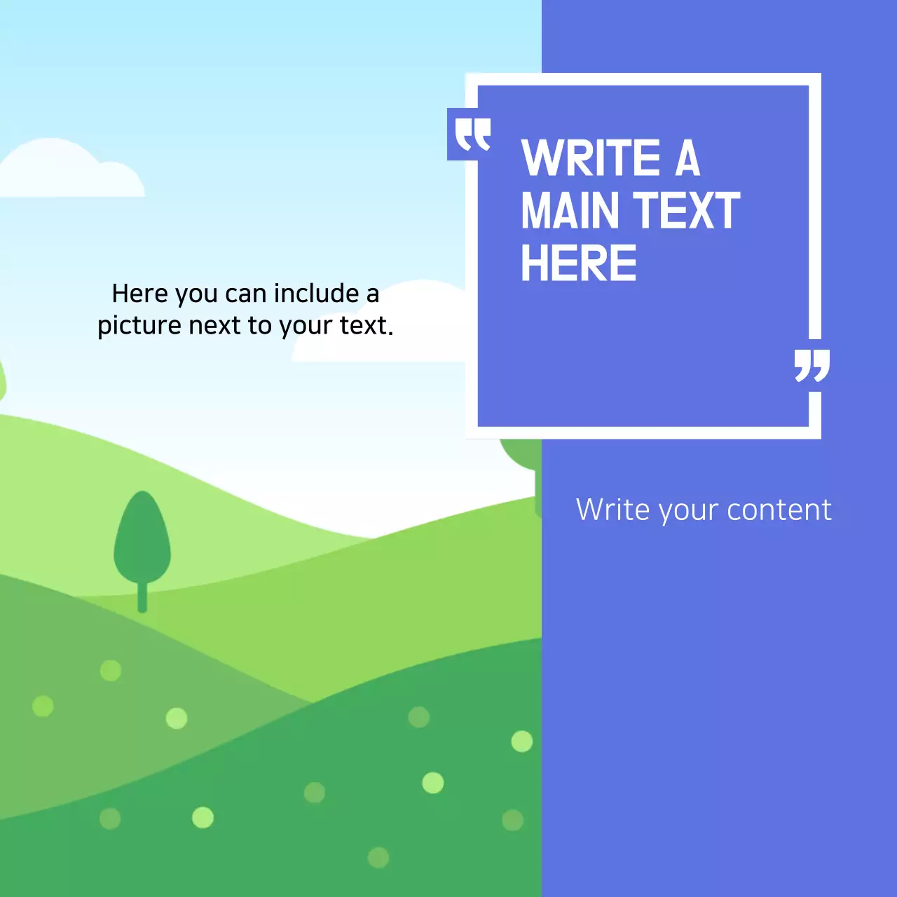 Blue Minimal Nature Guide Instagram Carousel