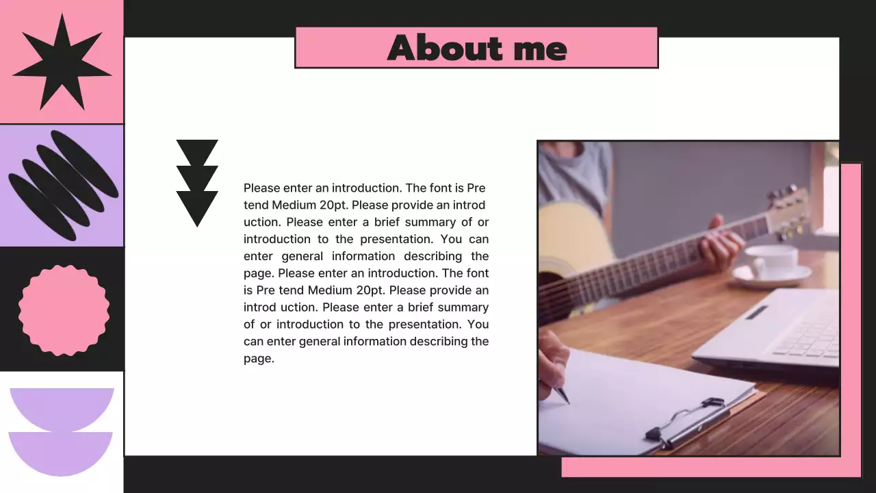 Pink Retro Music Portfolio Presentation