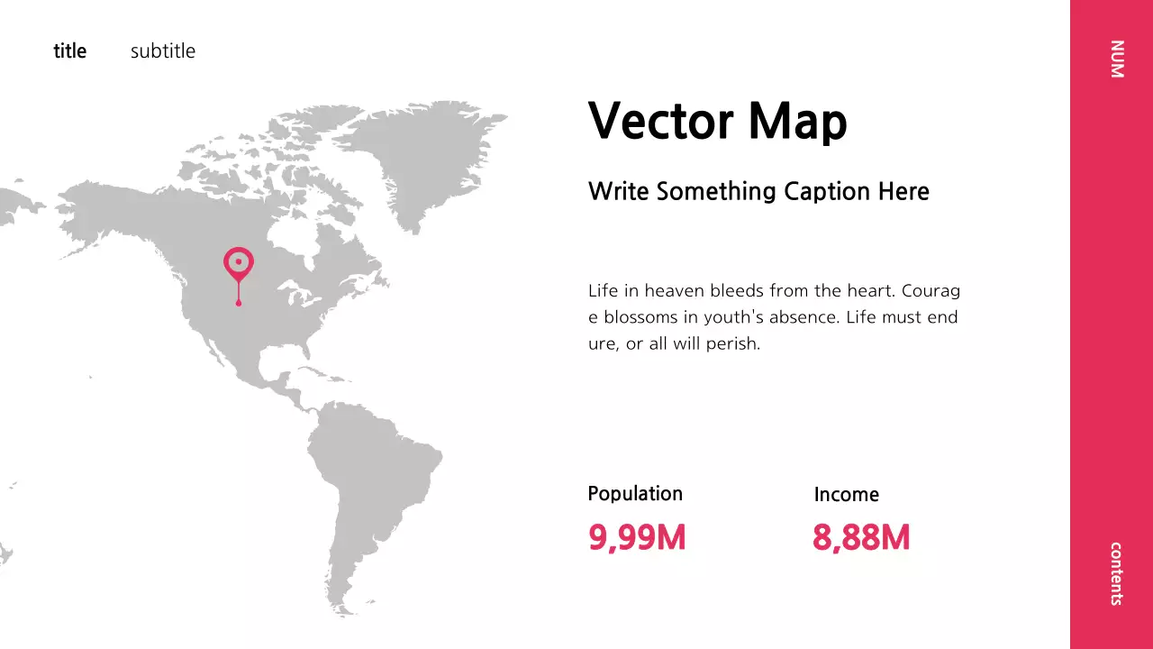 Red Modern Map Presentation Infographic