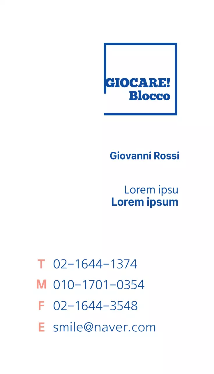 GIOCARE! Blocco