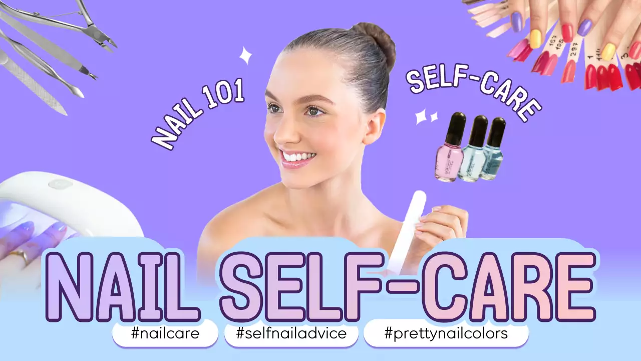 Purple Trendy Nailcare Guide YouTube Thumbnail