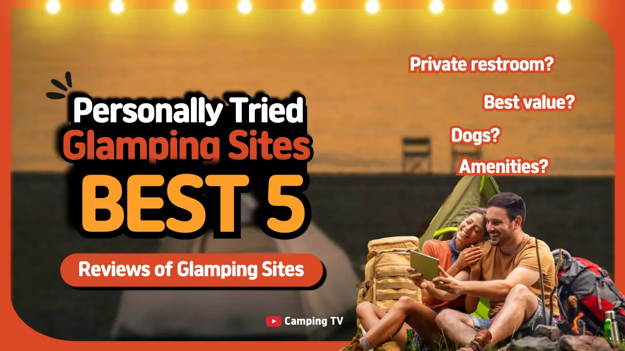 Orange Modern Glamping Promotion YouTube Thumbnail