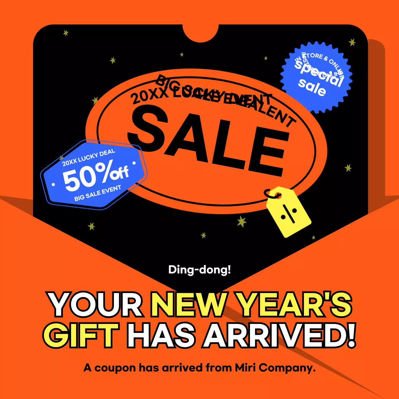 Orange Bold Sale Promotion Instagram Post