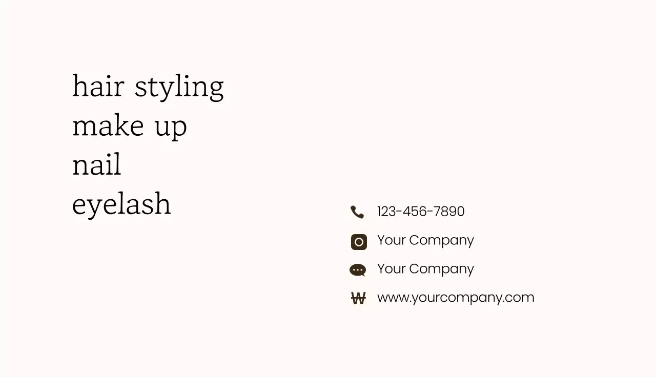 Beige Minimal Beauty Business Card