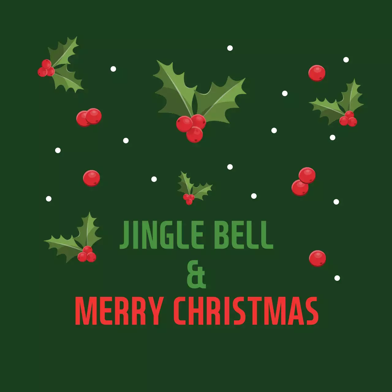 Label Ucapan Natal Ilustrasi Merah Hijau