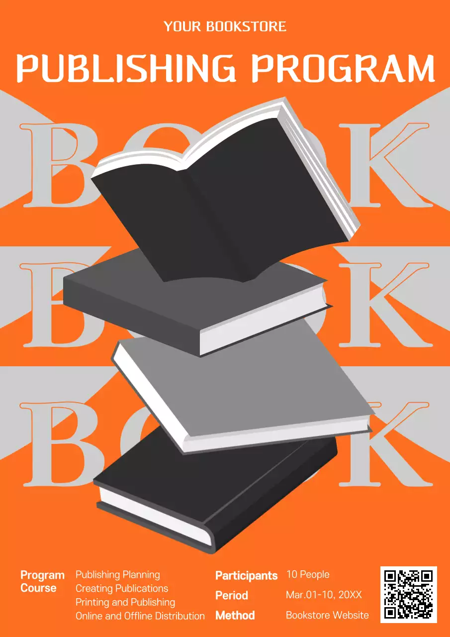 Orange Modern Publishing Promotion Poster