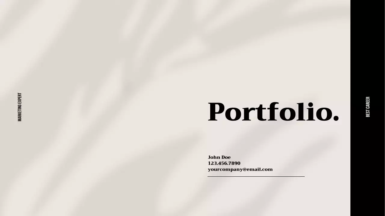 Beige Minimalist Portfolio Resume Presentation