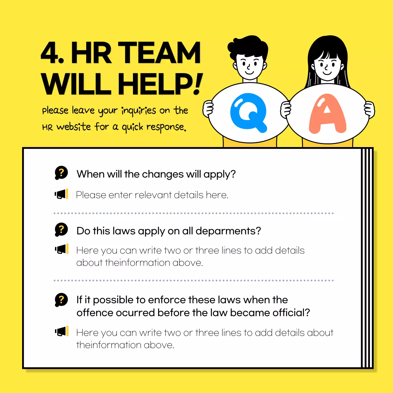 Yellow Simple Labor Notice Instagram Carousel