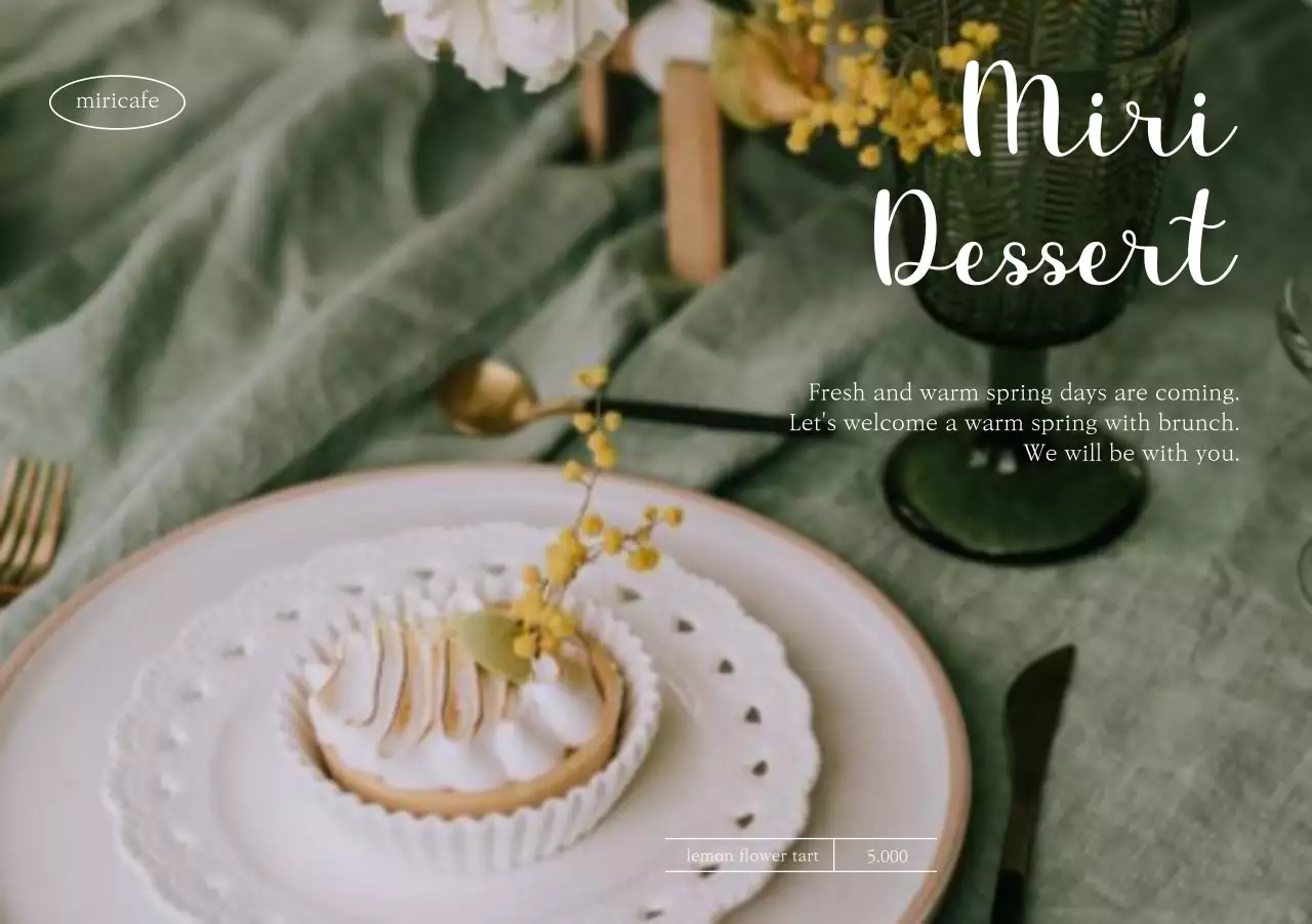 Desserts with a warm spring theme