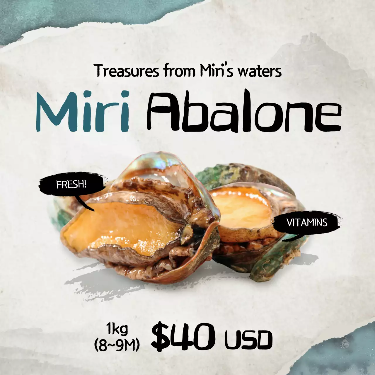 Beige Minimal Seafood Promotion Instagram Post