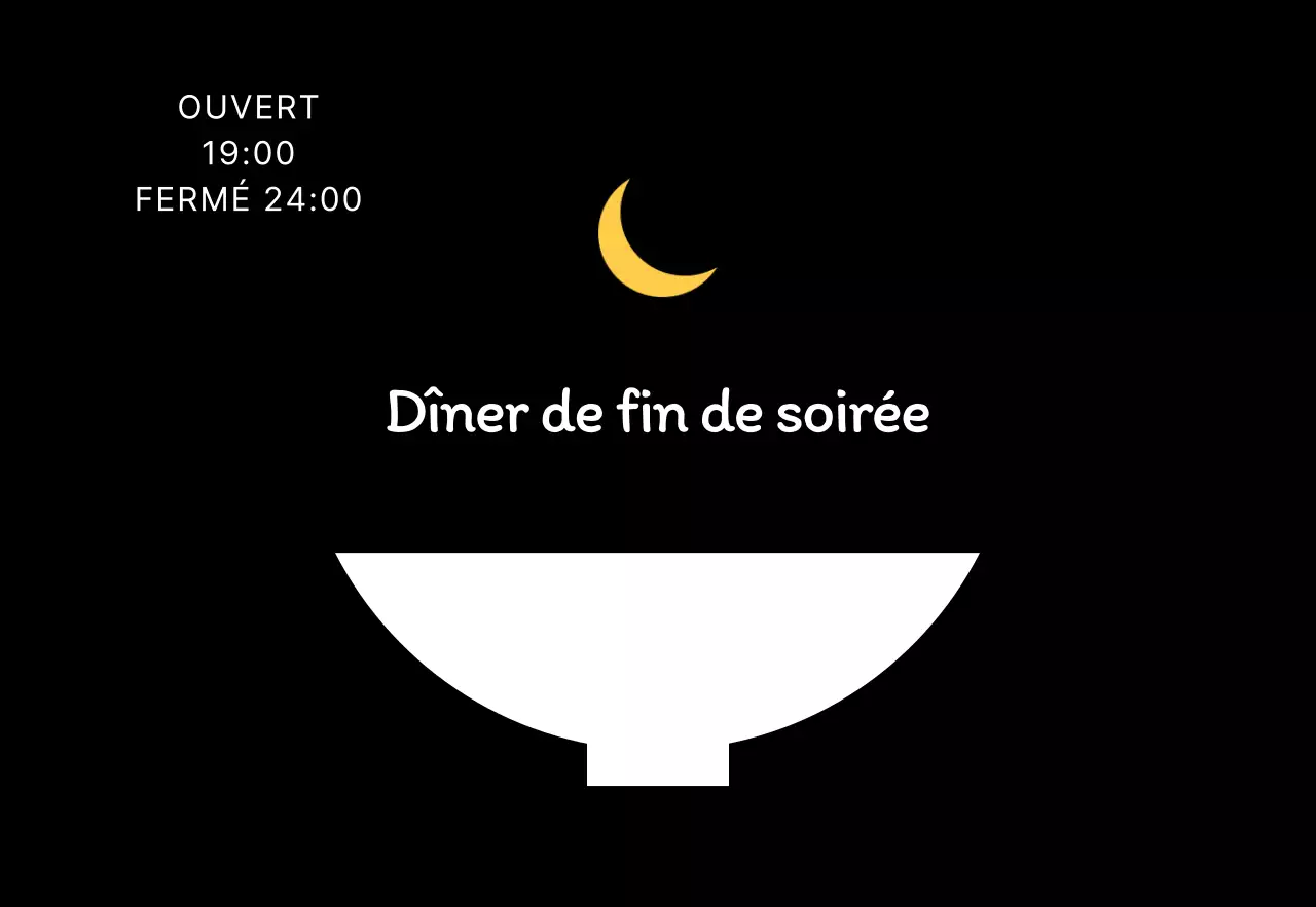 Logo simple de restaurant noir signalisation de restaurant