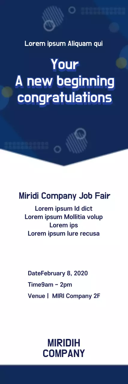 Banner de anúncio de vaga de emprego moderno azul