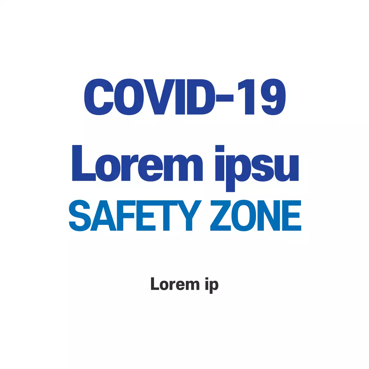 Blue Modern Safety Announcement Banner