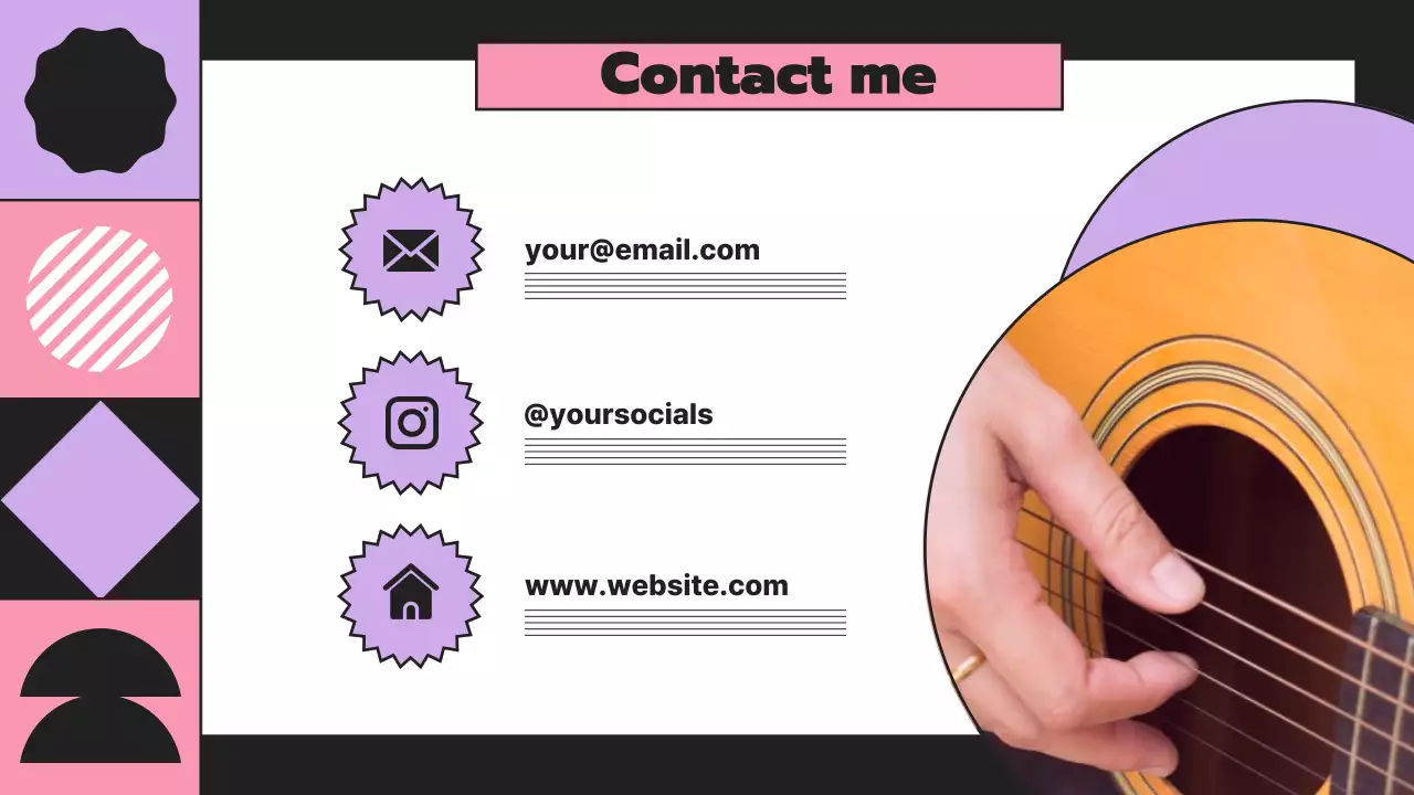 Pink Retro Music Portfolio Presentation