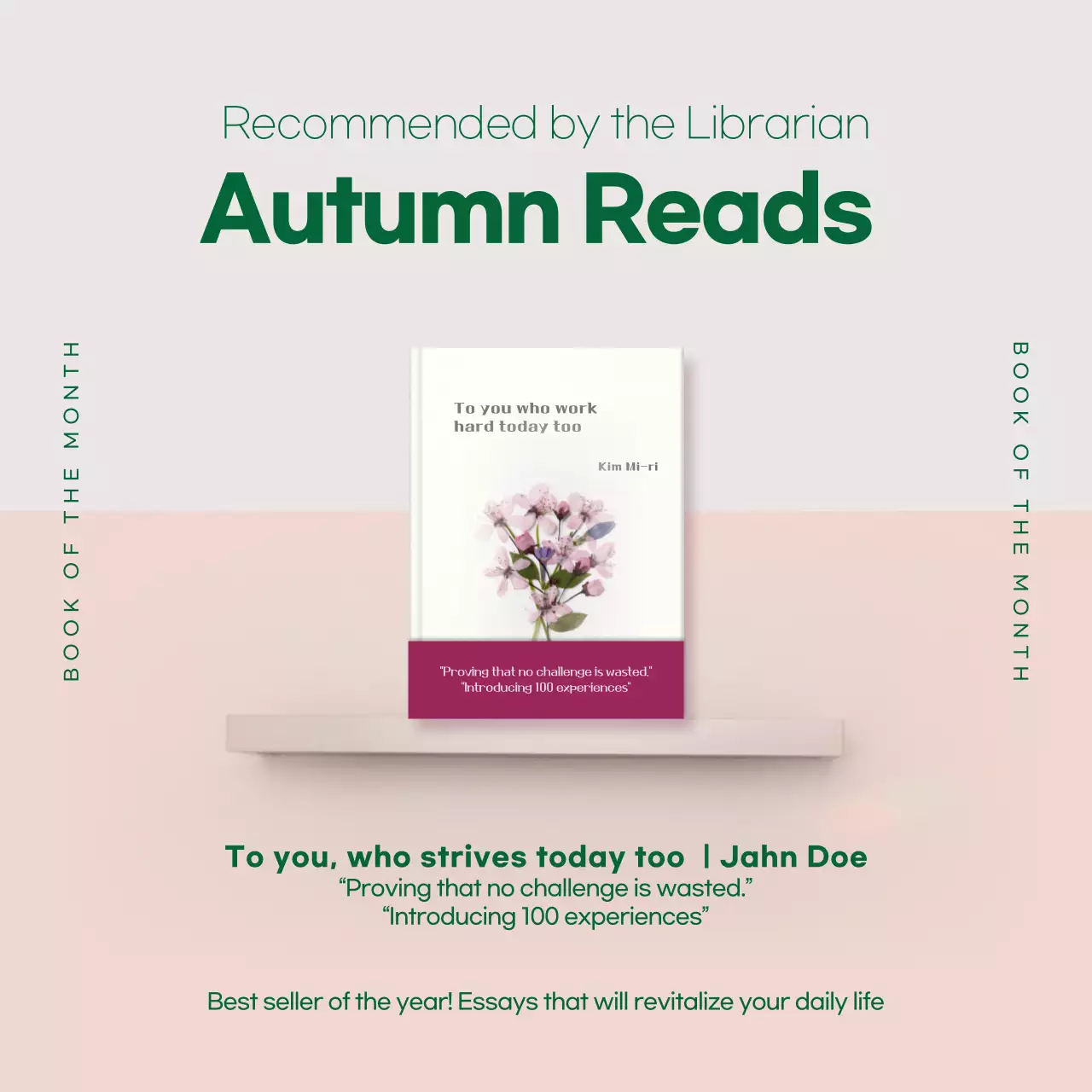 Beige Minimal Book Promotion Instagram Post