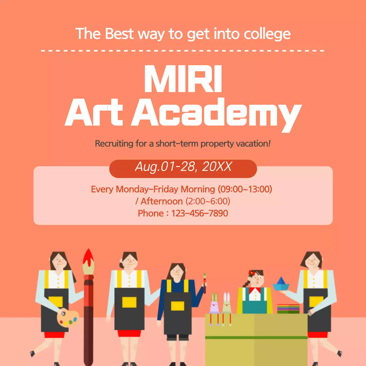 Orange Modern Art Advertisement Instagram Post