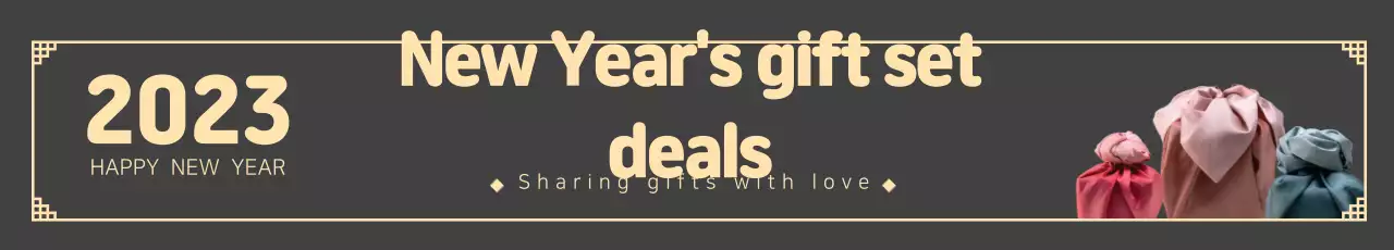 Logo ảnh màu be lời chúc mừng năm mới truyền thống