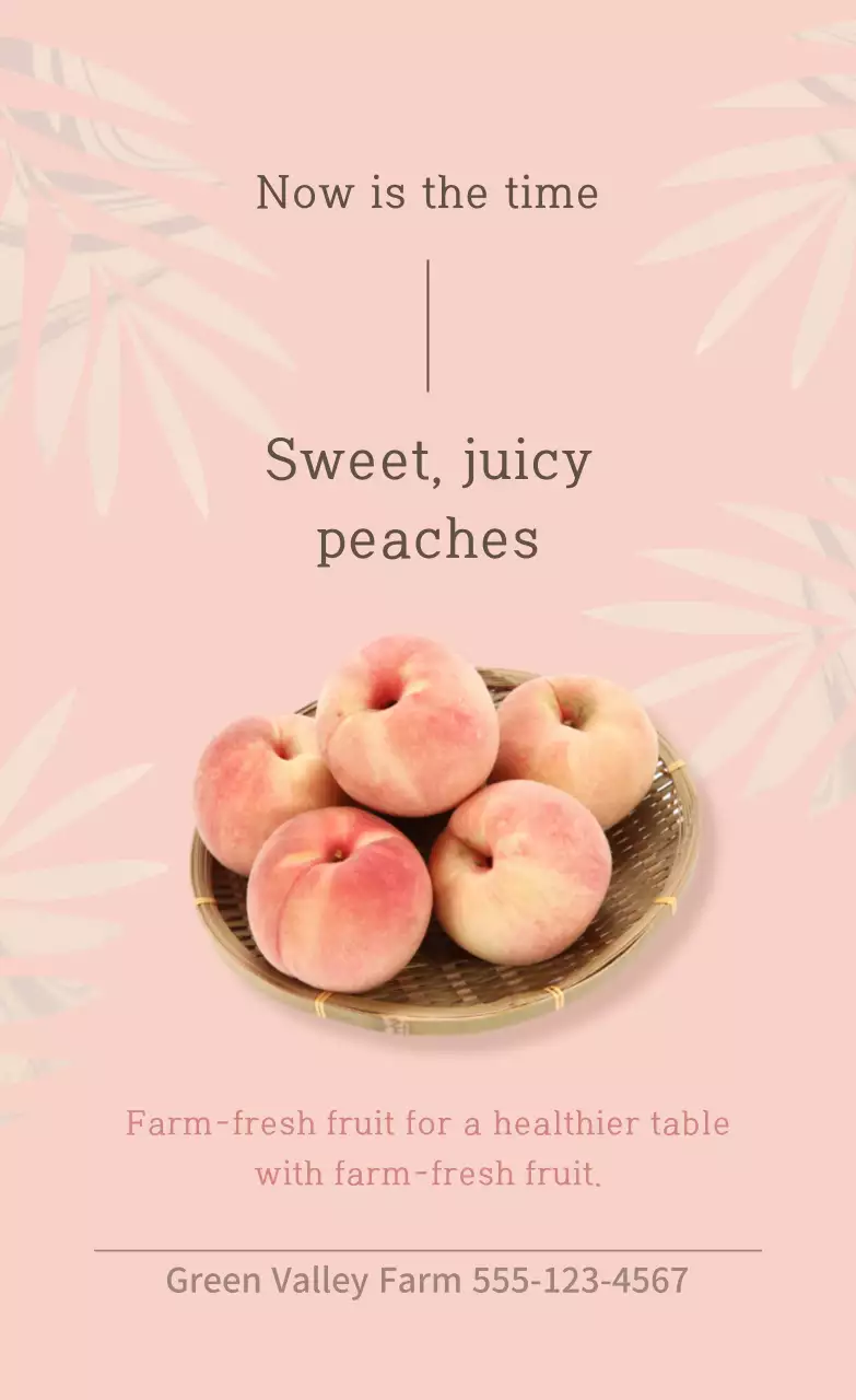 Farmers' Market Peach Sticker