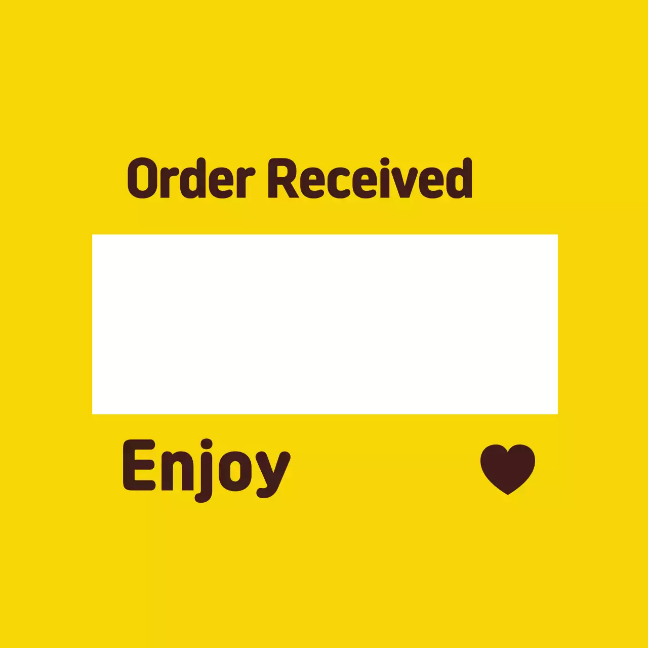 Spanduk Pemberitahuan Pesanan Sederhana Kuning