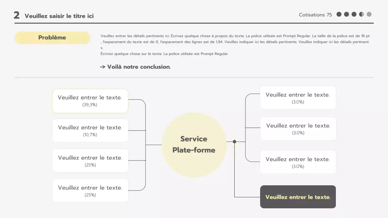 Portefeuille de planification épuré avec un motif noir et blanc en blanc et gris