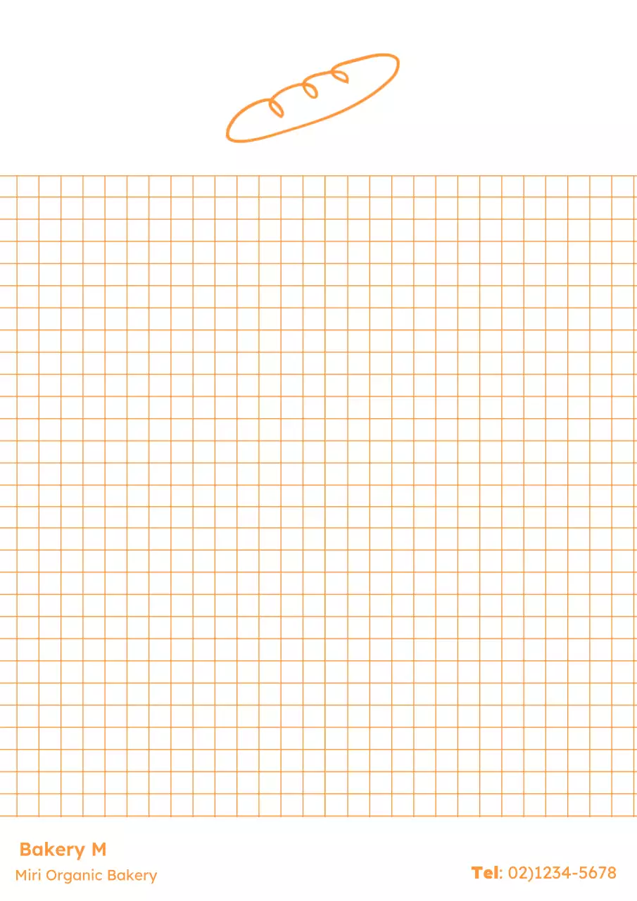 Orange Simple Bakery Letterhead Poster