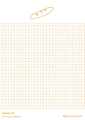 Orange Simple Bakery Letterhead Poster