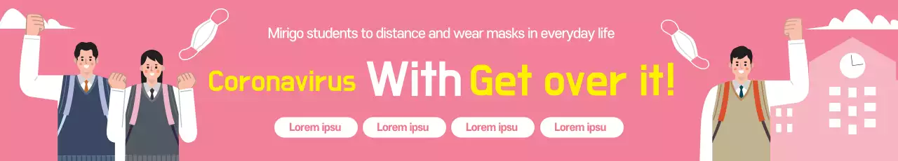 pink illustration clean corona