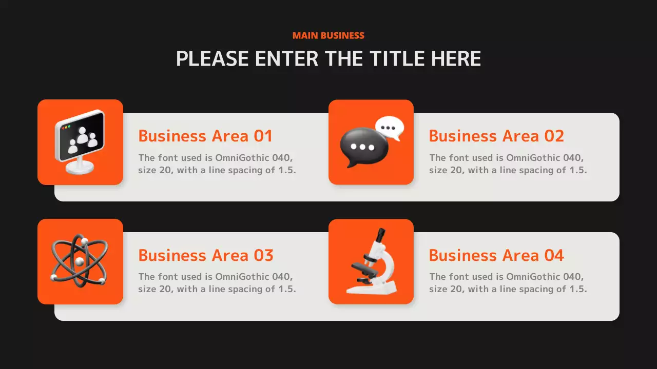 오렌지 모던 비즈니스 플랜 문서 프레젠테이션