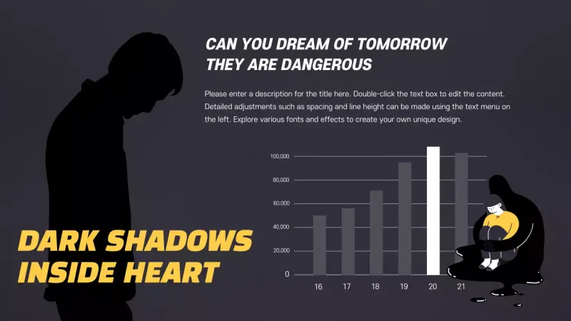 Infografis Pengumuman Kesehatan Mental Minimal Hitam