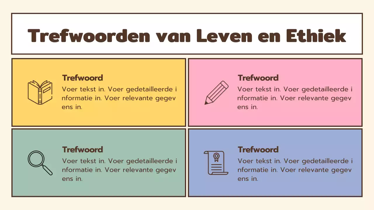 Leuke levens- en ethieklessen in bruin en pastel