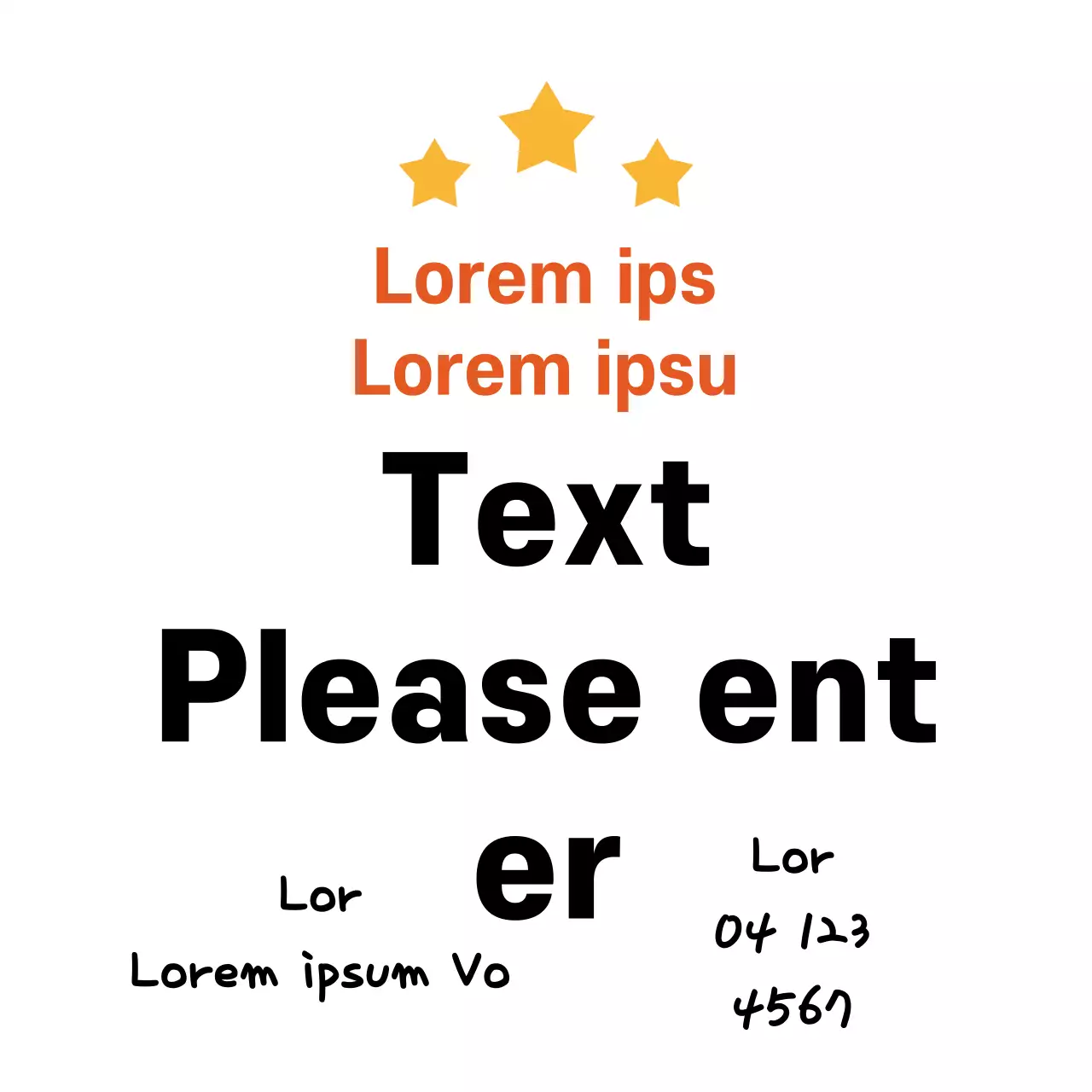 Orange Simple Text Information Banner