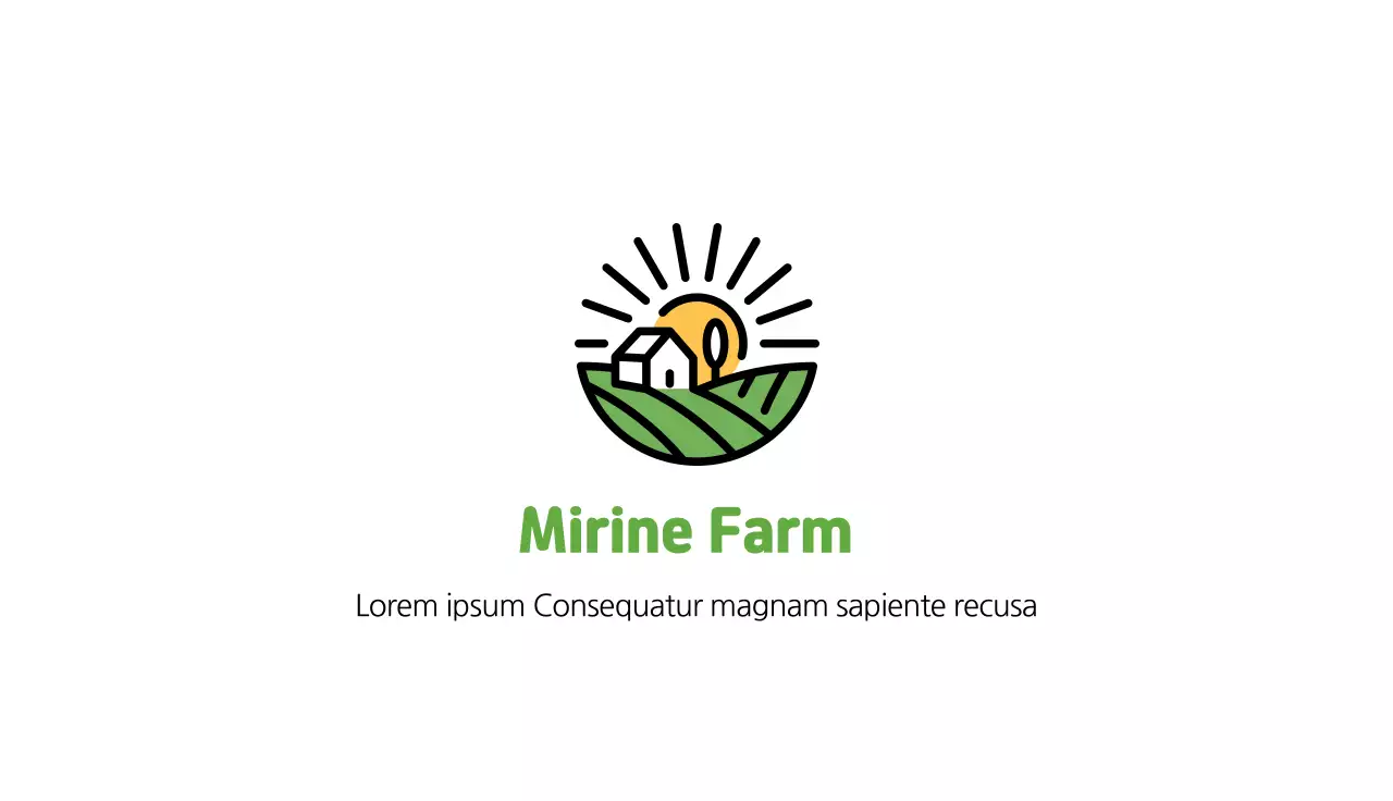 Ilustração verde Neat Farm