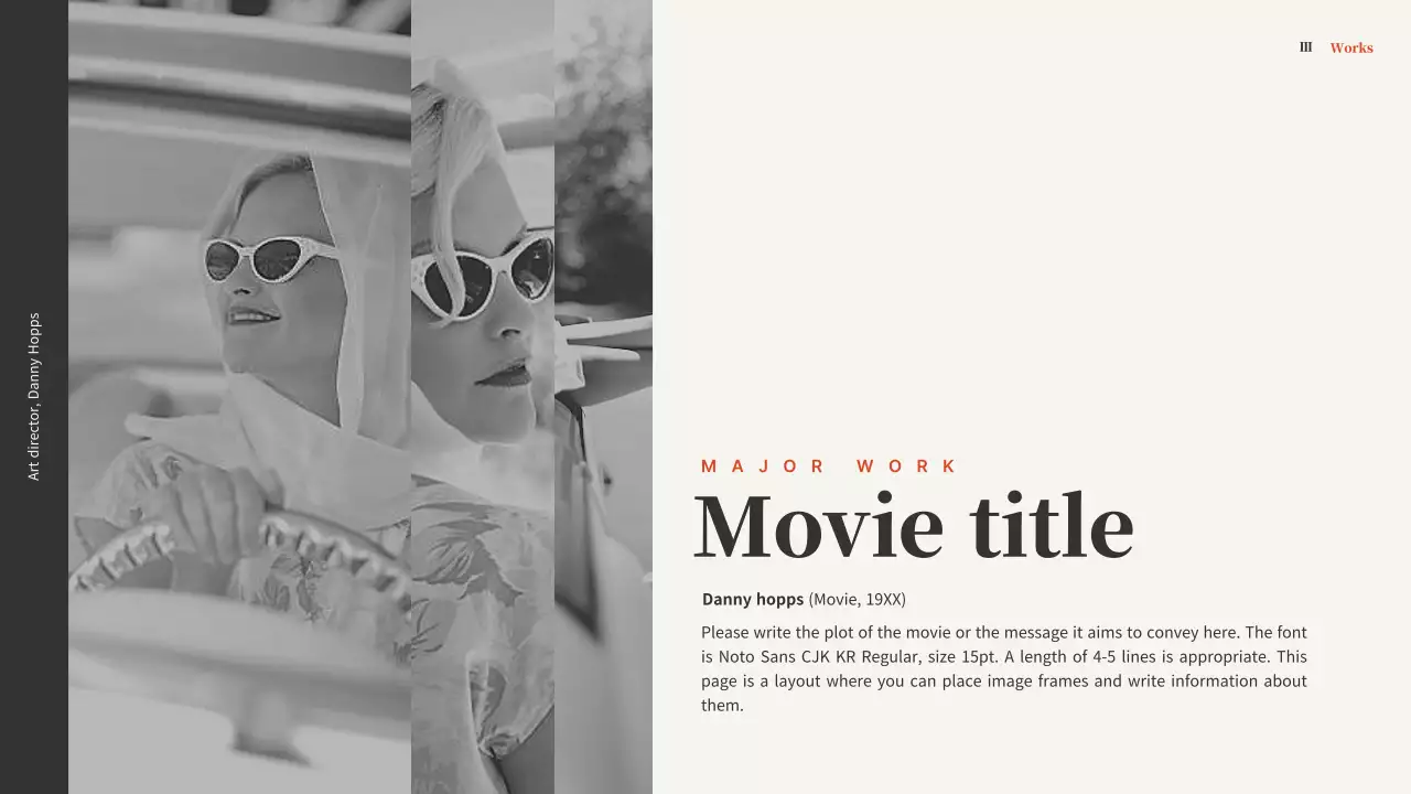 베이지 미니멀 아트 포트폴리오 프레젠테이션