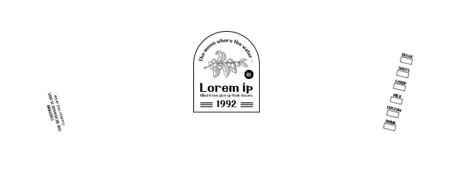 Promote and inform your cafe with a clean, black-and-white emblem logo