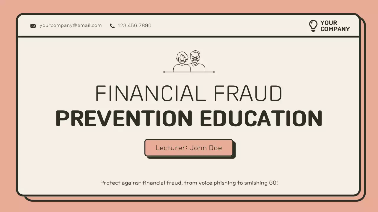  Minimalist beige and orange fraud prevention training guide