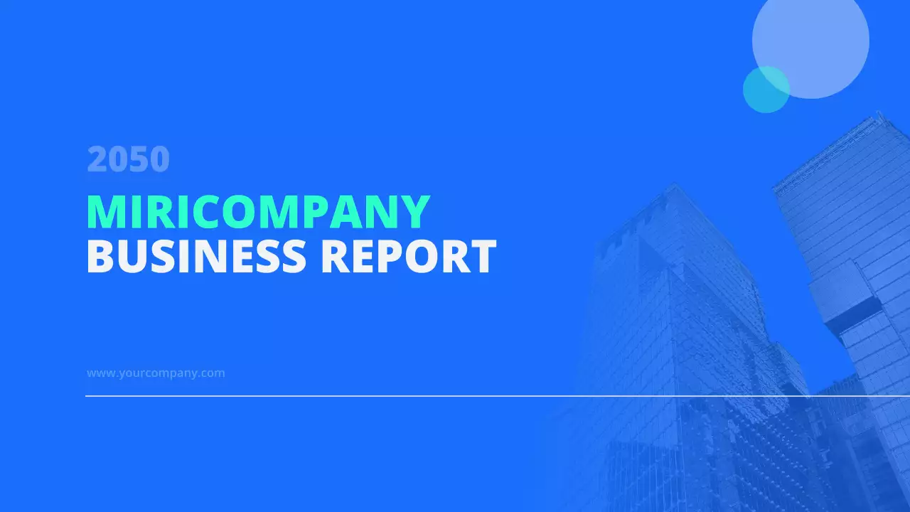 Simple business reports in blue