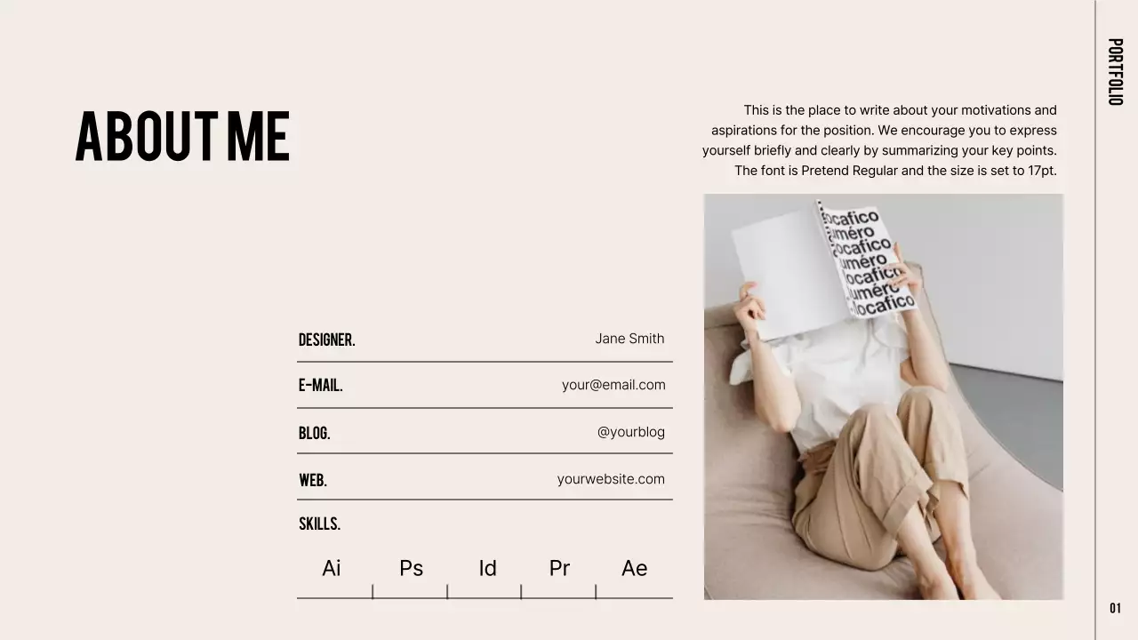 Sage Minimal Portfolio Resume Presentation