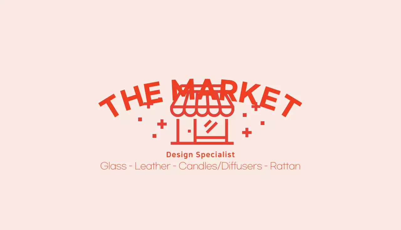 Beige Modern Market Business Card