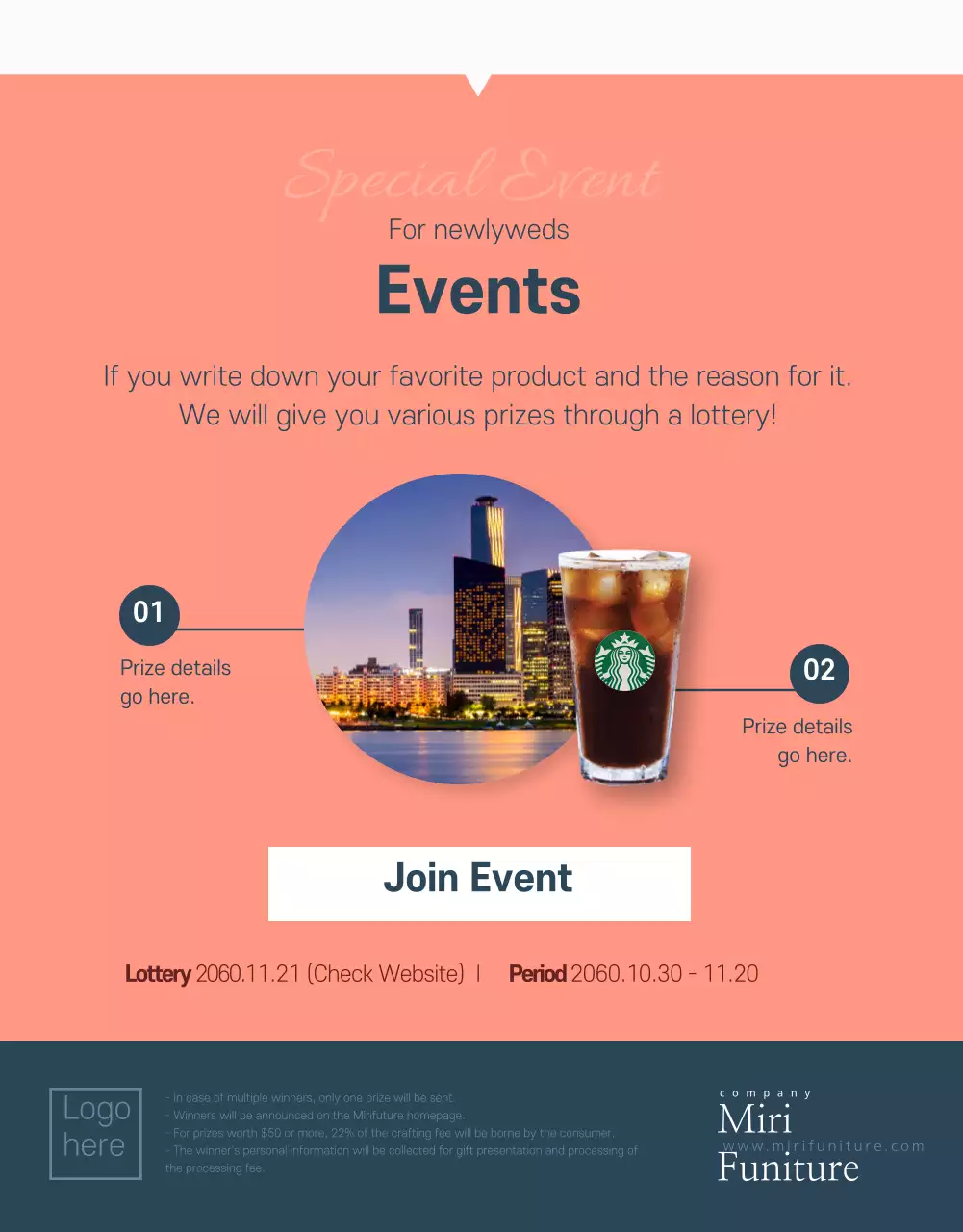 Poster quảng cáo đồ nội thất hiện đại màu be