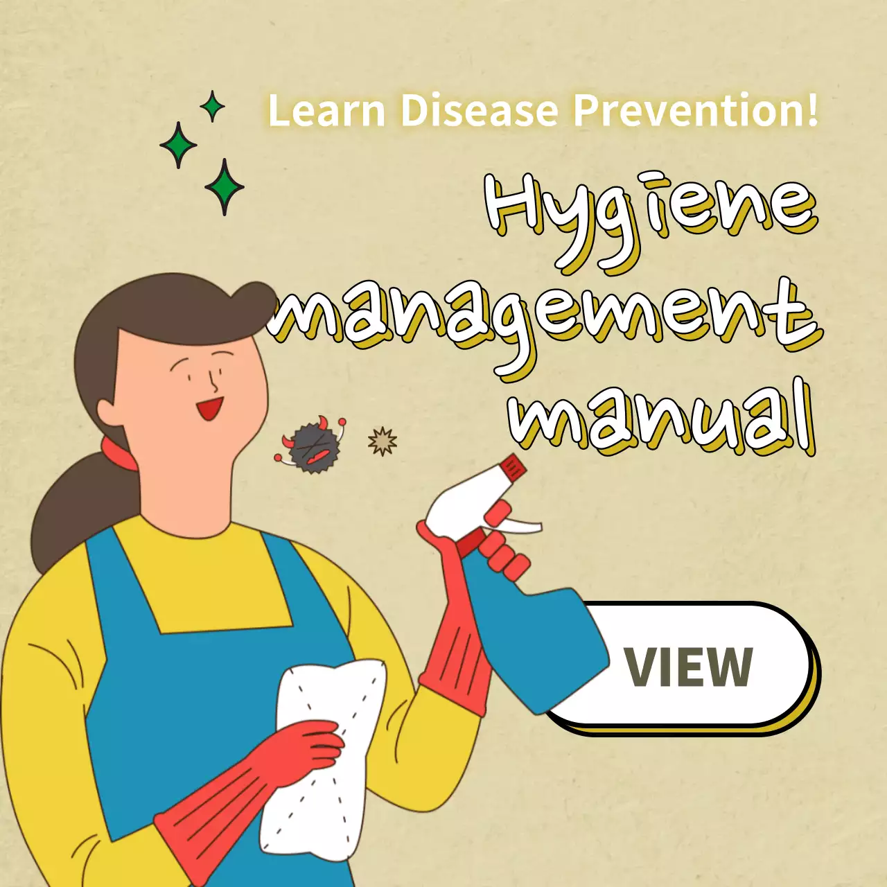 Yellow Simple Hygiene Guide Instagram Post