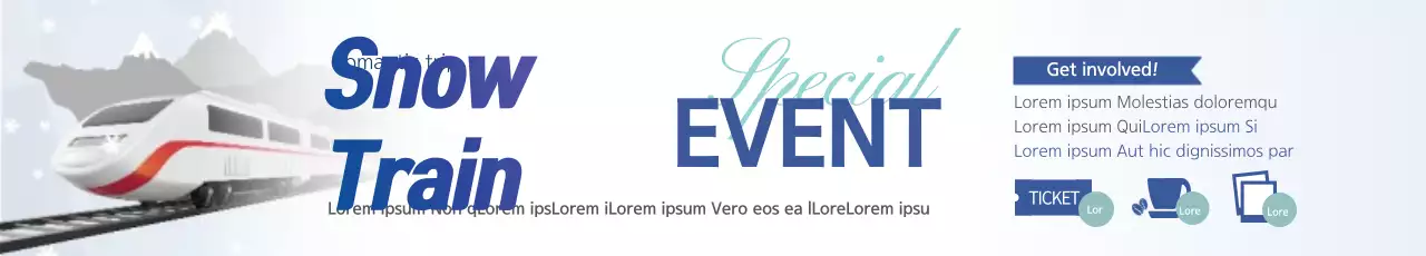 Banner de promoção de evento moderno branco