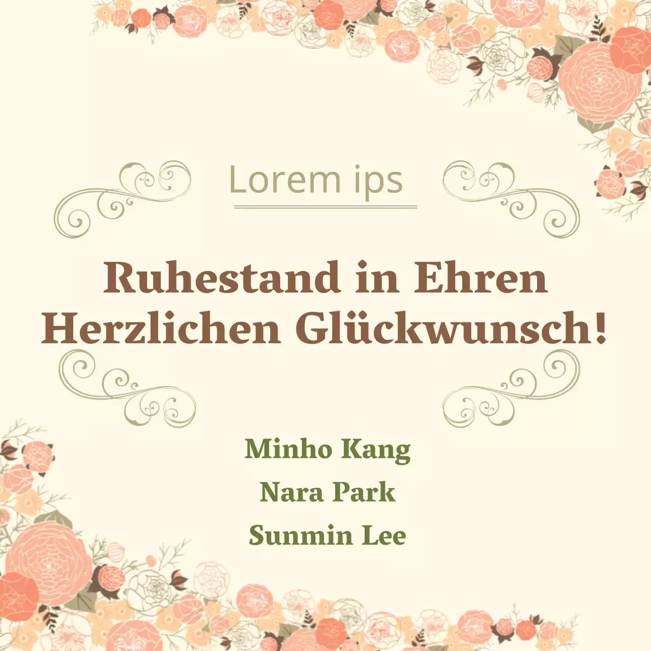 Zeremonie zur Pensionierung