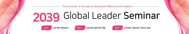 Banner de promoção do seminário moderno rosa
