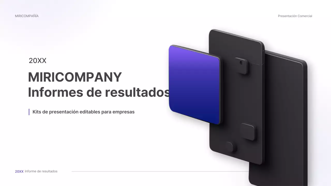 Kit de presentación empresarial tridimensional con concepto de interfaz de usuario en color púrpura