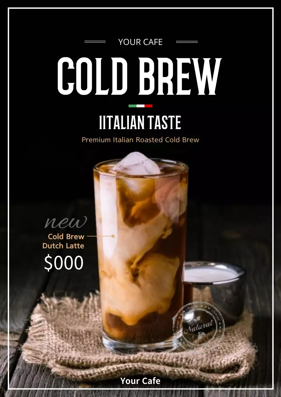 Black Elegant Coffee Promotion Poster