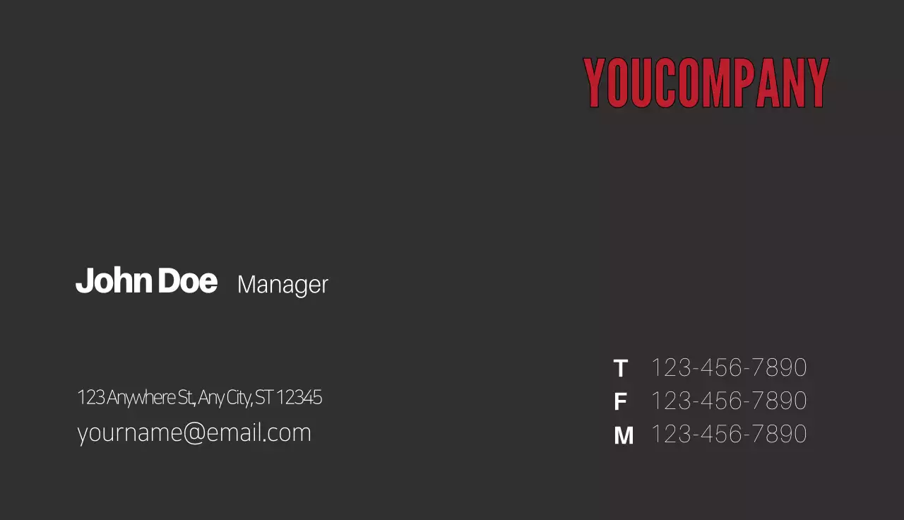 Red Modern Business Card