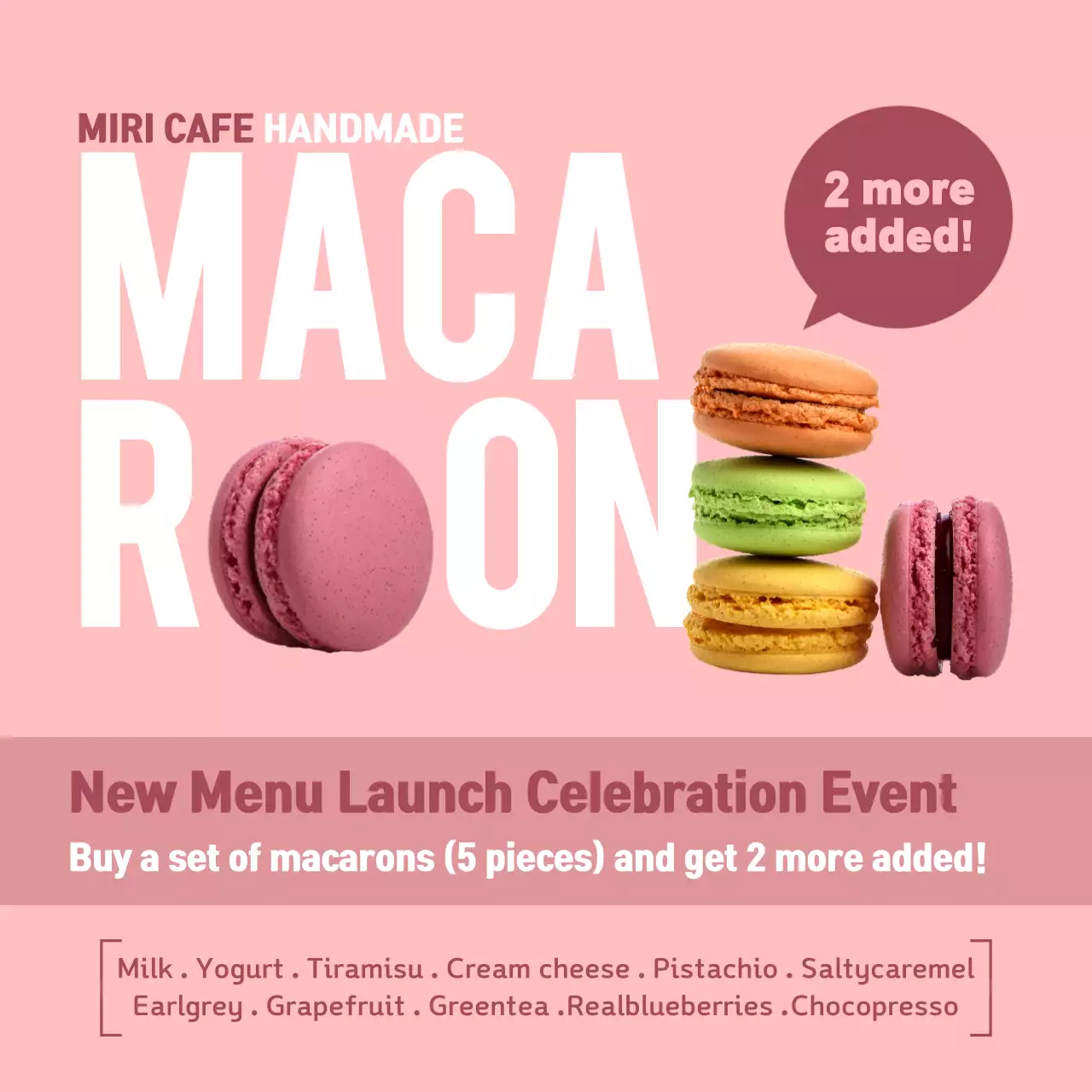 Pink Trendy Macaron Promotion Instagram Post