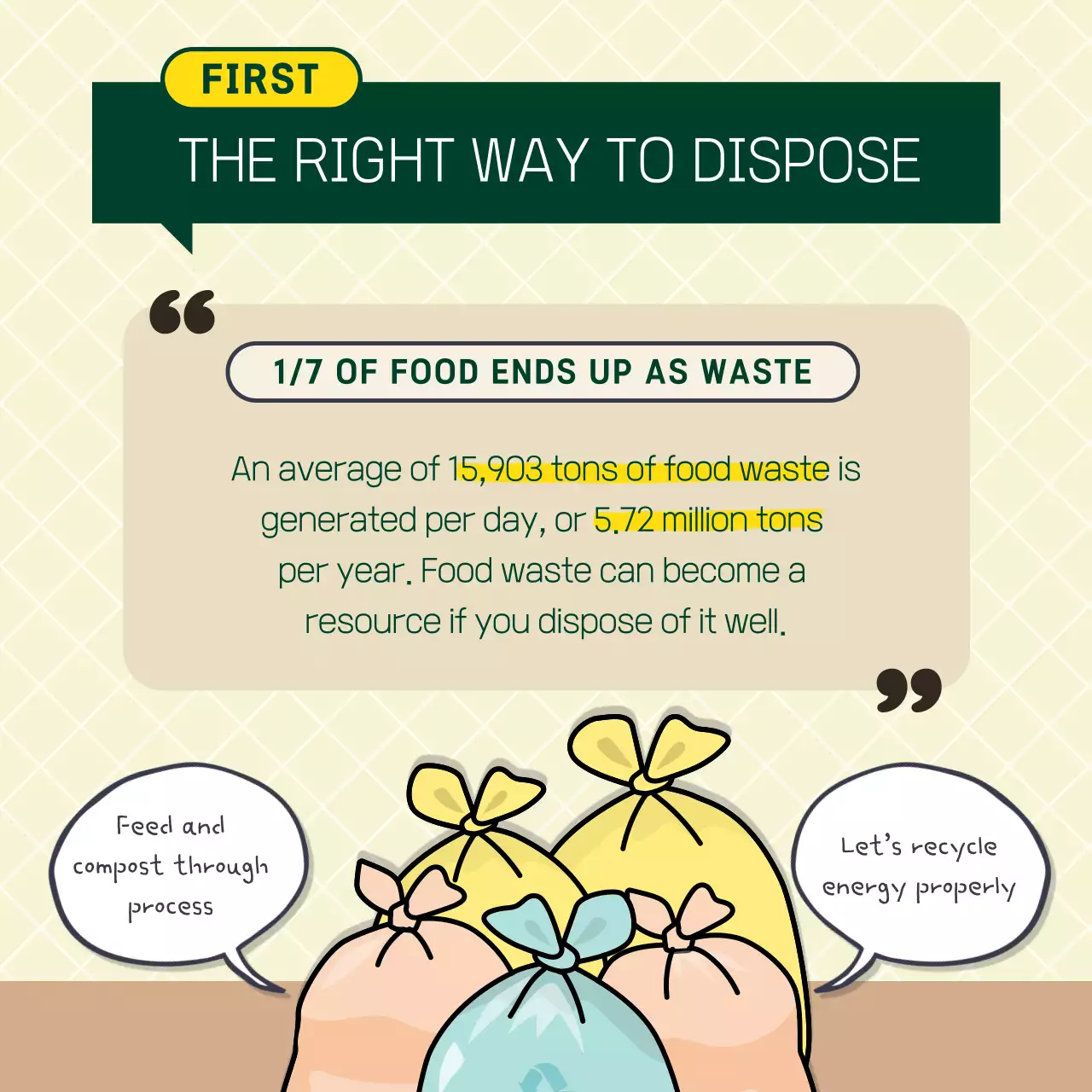 Yellow Comic Food Guide Instagram Carousel