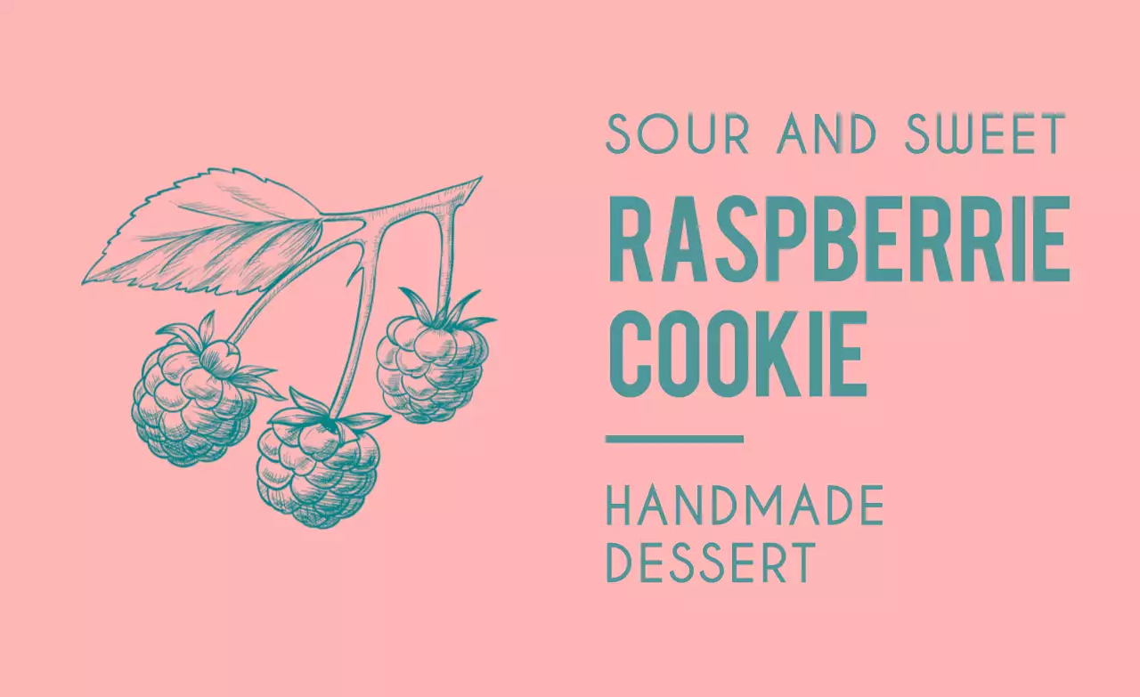 For decorating homemade cookies with vintage berry sketches in pink and yellow