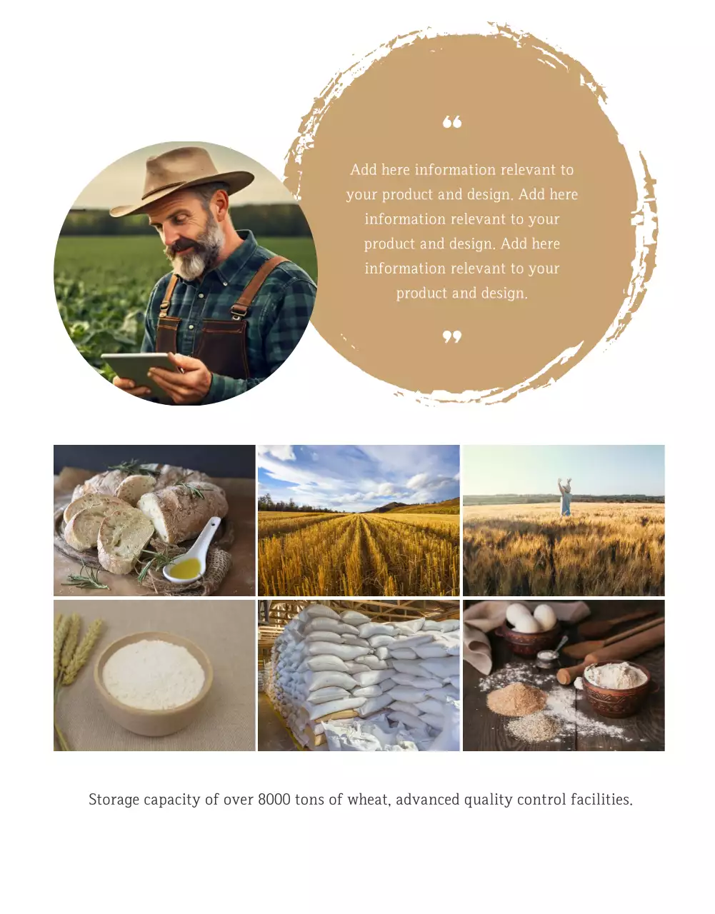 Poster Promosi Gandum Pedesaan Beige